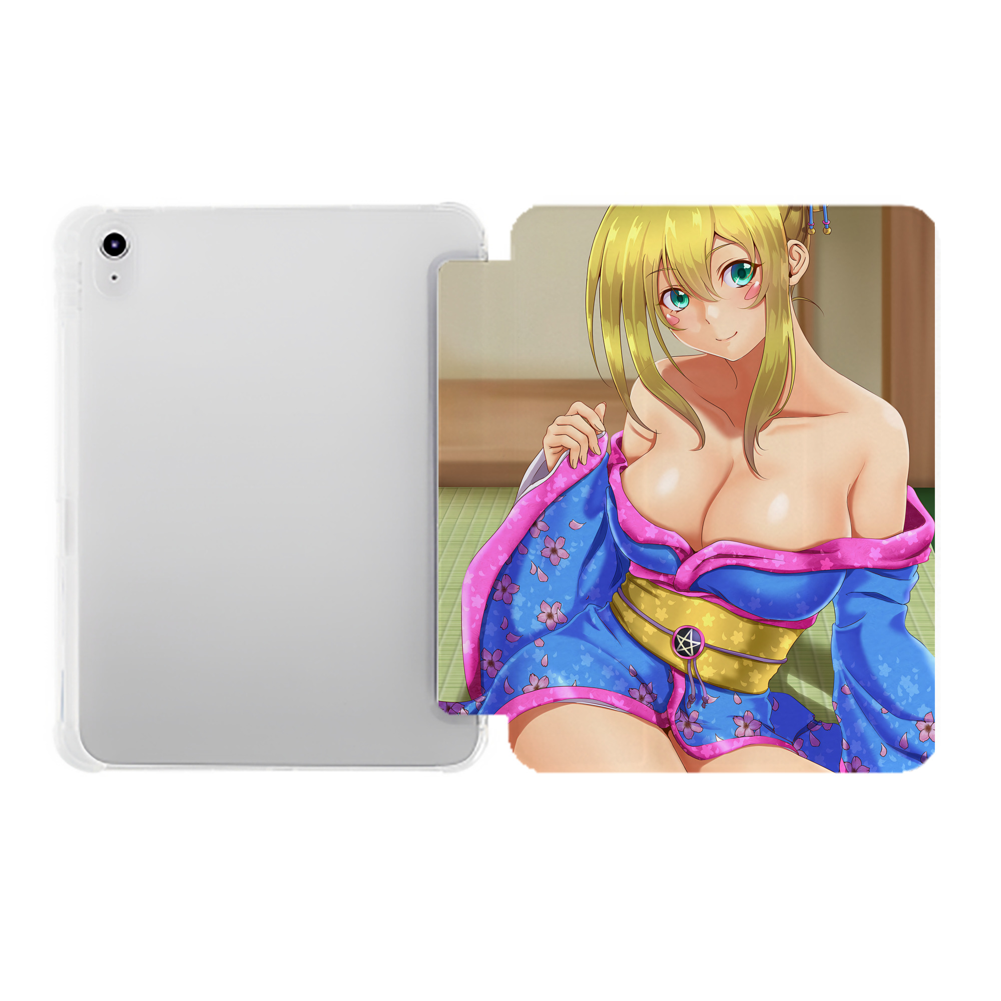 （画像用） 遊☆戯☆王 Yu-Gi-Oh! IPad ケース ペン収納付き 三つ折りスタンド PUレザー×シリコン 対応機種9.5/10.5/10.9インチ